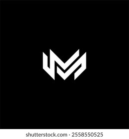 modern Letter MM or Letter M logo concept vector icon