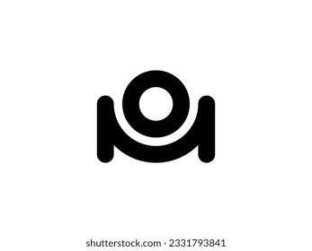 modern letter MO or OM monogram logo design
