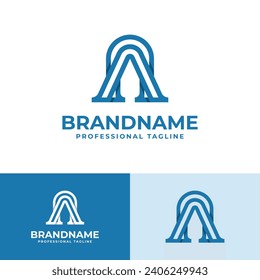 Modern Letter AN Monogram Logo Set, suitable for business with AN or NA initials