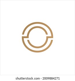 Plantilla de diseño de vectores de logotipo O monocasco de letra moderna.
