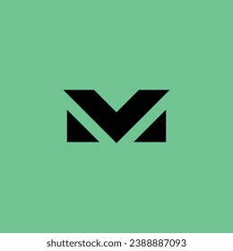 letra moderna Diseño del logotipo de MV VM monograma