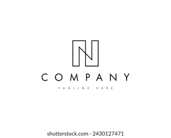 modern letter N business logo design