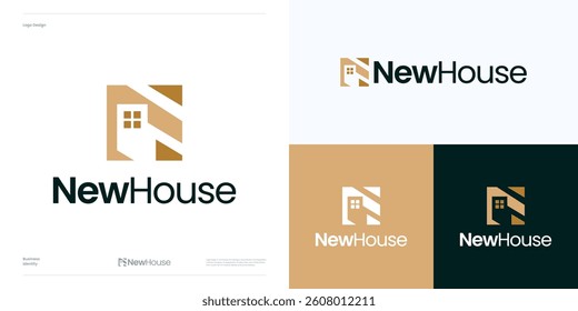 Modern letter N home logo icon design vector, Initial symbol N house  for real estate, architecture, property, agency, building construction, residential, interior furniture sign and brand identity.