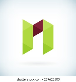 Modern letter N icon flat design element template. isolated.