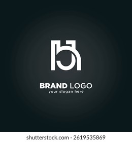 Logotipo moderno del monograma de la letra N y J con fondo negro.