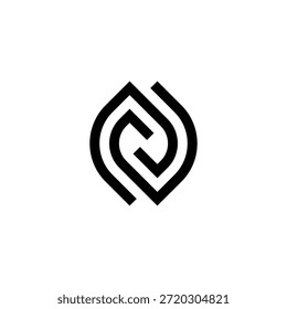 Logotipo moderno de la hoja de la letra N. Un icono futurista y elegante ideal para las marcas de energía sostenible, eco-tech o bienestar orgánico.