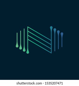 Modern letter N logo design template.Creative letter N icon