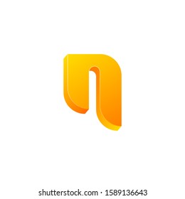 modern letter n logo design