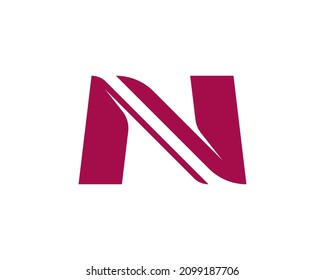 Modern letter N logo design, eps10 Isolated