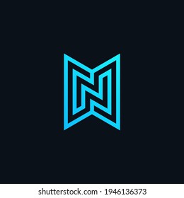 modern letter N logo. editable and easy to custom.