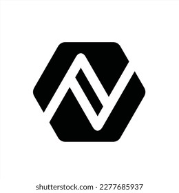 modern letter N logo vector, shape design