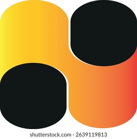 Modern letter N logo with warm color gradient