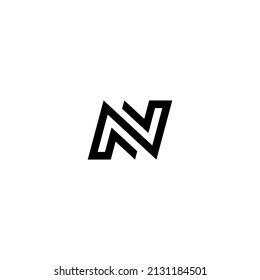 Modern Letter N Monogram Logo Design Vector