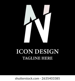 Modern Letter N Monogram Logo Design Vector