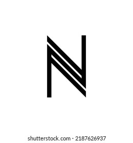 Modernes Buchstaben N-Monogramm-Vektorlogo-Design