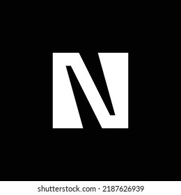 modern letter N monogram vector logo design