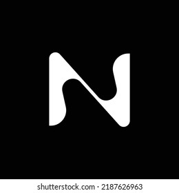 modern letter N monogram vector logo design