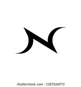 modern letter N monogram vector logo design