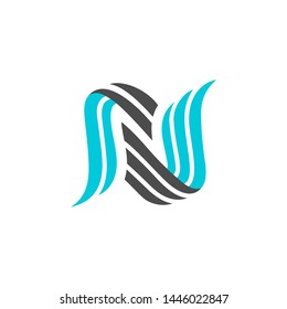 modern letter N vector logo
