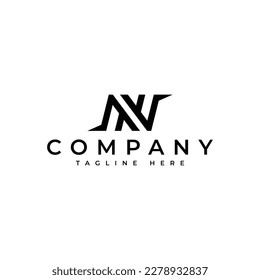 modern letter N vector logo design