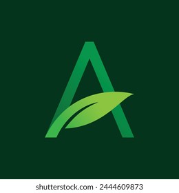 Modern Letter A Nature Logo