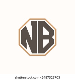 Modern Letter NB Logo for Corporate Business Brand Identity. Creative NB Logo Design.