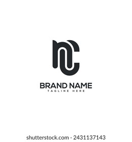 Modern letter NC CN logo design vector template. Initials monogram icon.