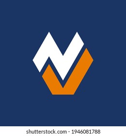 modern letter NV or VN logo. editable and easy to custom
