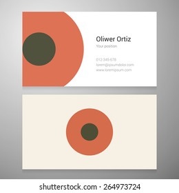 Modern letter O icon business card template. Vector design. Layered, editable.