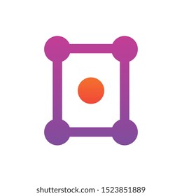 Modern letter O logo template, digital technology symbol, abstract vector icon design