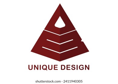 Modern letter OB, DB creative pyramid shape logo