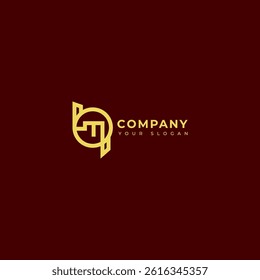 Modern Letter OM logo vector design template
