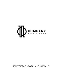 Modern Letter ON logo vector design template
