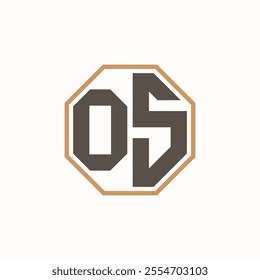 Modern Letter OS Logo for Corporate Business Brand Identity. Creative OS Logo Design.