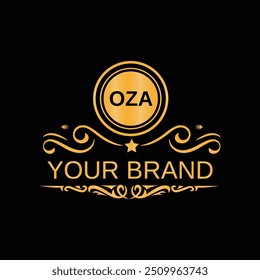 Modern letter OZA alphabet logo design with creative square symbol
