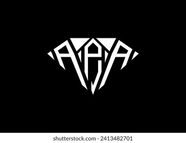 Modern letter A P A diamond shape logo And initial monogram A P A letter logo vector template.