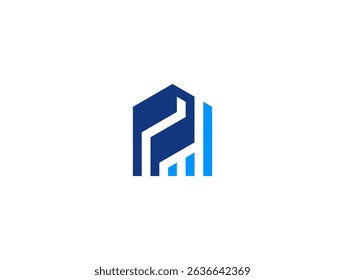 Modern Letter P house or Home P logo concept vector icon