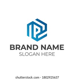 Modern letter P logo Suitable for any business Nicely done for website icon avatar Colors customizable