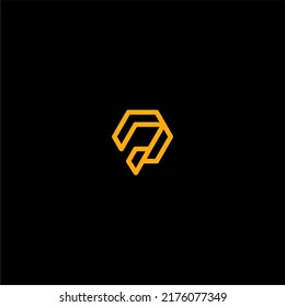 
modern letter P logo using simple line design