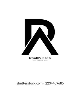 Diseño del logotipo del monograma A P R de letra moderna