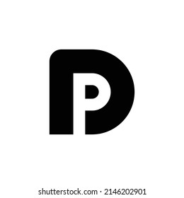 modern letter PD or DP logo design