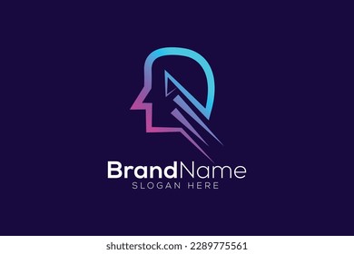 Plantilla vectorial de diseño del logotipo de inteligencia artificial Q de letra moderna