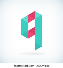 Modern letter Q icon flat design element template. isolated.