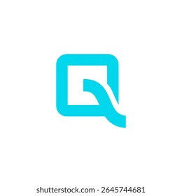 Modern Letter Q Icon Vector. Simple Initial Q Logo Design Concept.