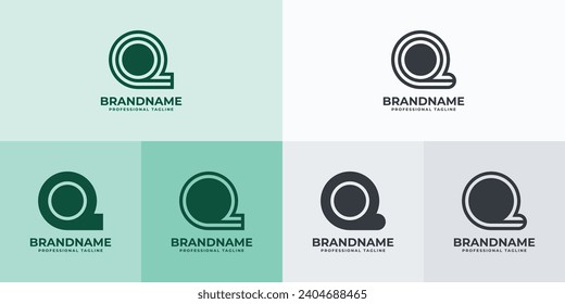 Modernes Letter-Q-Logo-Set, geeignet für Unternehmen mit Q- oder QQ-Initialen