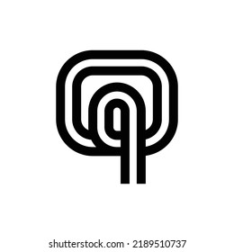 modern letter Q monogram vector logo design