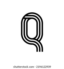 letra moderna Diseño del logotipo del vector monograma Q