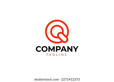 Modern letter q  and power logo design. modern, minimalist, icon, Vector