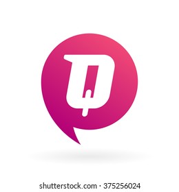 Modern letter Q speech bubble logo design icon template. Vector illustration. Good for personal sign, store, business.