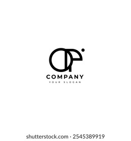 Modern Letter Qp logo vector design template

